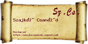Szajkó Csanád névjegykártya