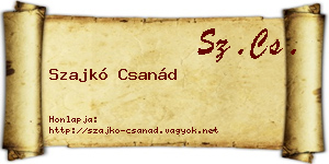 Szajkó Csanád névjegykártya